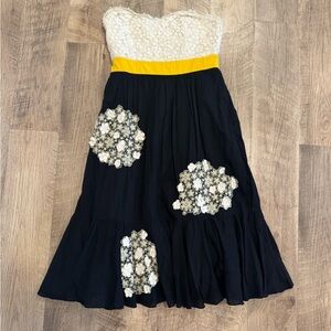 Anthropologie Floreat Women’s Strapless Dress (attachable Straps) Size 6